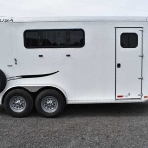 2019 Trailers USA 3HSLBPDLX 3 Horse Trailer with 2′ Short Wall