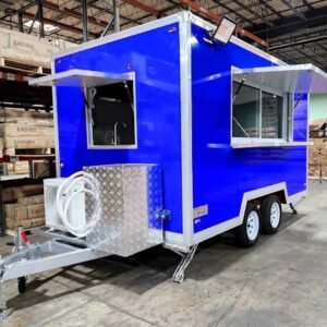 12′ Food Concession Trailer Fully Loaded With Every Option – Blue