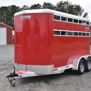 New 2021 Shadow 2HBPSL 2 Horse Trailer with 2′ Short Wall