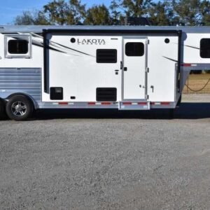 2022 Lakota Charger LQ 2 Horse Trailer with 9′ Short Wall