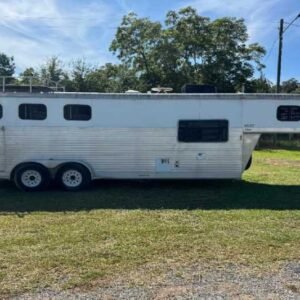 Used 2004 Exiss 7307 3 Horse Trailer with 7′ Short Wall