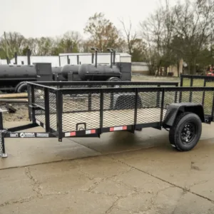 5×12 Dovetail Utility Trailer with 2ft Mesh Sides 3,500lb Axle
