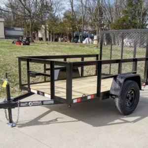 5×8 Straight Deck Utility Trailer with 2ft Side Rails 3500lb Axle