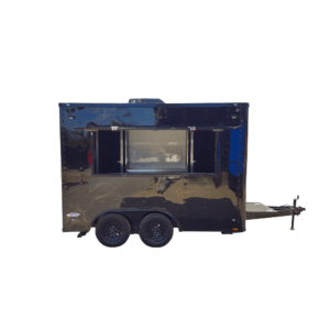 8.5′ X 12′ Black Marketing and Merch Concession Trailer