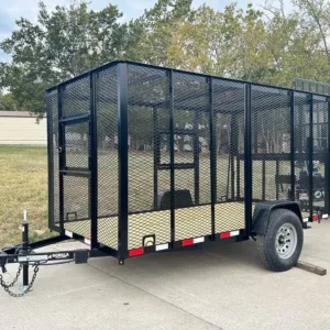 6.4×12 Straight Deck Aluminum Can Recycle Utility Trailer 3,500lb Axle with Brakes