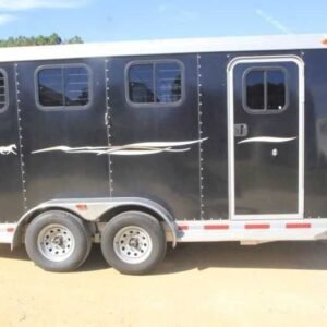 Used 2013 Adam 3HSLBP 3 Horse Trailer with 2′ Short Wall
