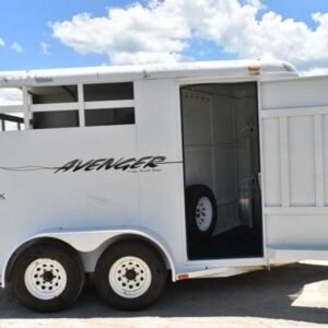 2002 Trails West Avenger 2 Horse Trailer with 2′ Short Wall