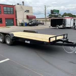 Open Car Hauler 82″x18′ BLACK Car Mate Trailer 7k GVWR