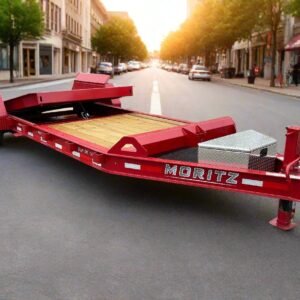 Gravity Equipment Tilt Trailer 81.5″x22′ Moritz Red 16,000 GVWR