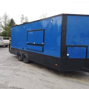 8.5 x 20′ Cobalt Blue Food Vending Concession Food Trailer