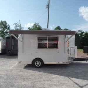 8.5′ x 12′ White Food Catering Concession Trailer