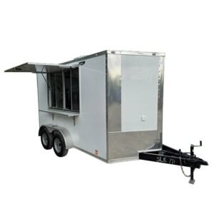 7′ X 12′ White Concession Trailer Food Event Catering
