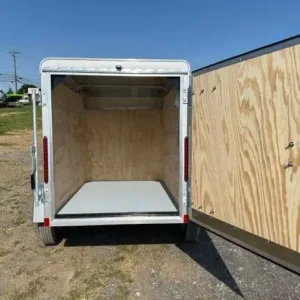 Car-Mate-4x6-Enclosed-Cargo-Trailer-Single-Rear-Door-Torsion-Axle-Luggage-Trailer-5.webp