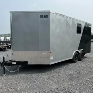 Car-Mate-8.5x16-V-Nose-Enclosed-Cargo-Trailer-AC-Unit-Windows-Cabinets-Aluminum-Wheels-Torsion-Axles-3.webp