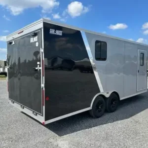 Car-Mate-8.5x20-Enclosed-Cargo-Trailer-V-Nose-Windows-Cabinets-AC-Unit-Electrical-Package-Aluminum-Wheels-1.webp
