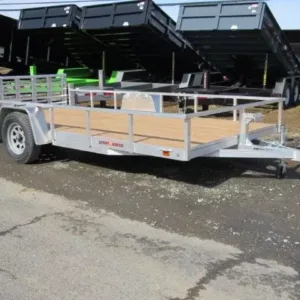 Sport Haven 7×14 Aluminum Utility Trailer Bi-Fold Ramp Gate